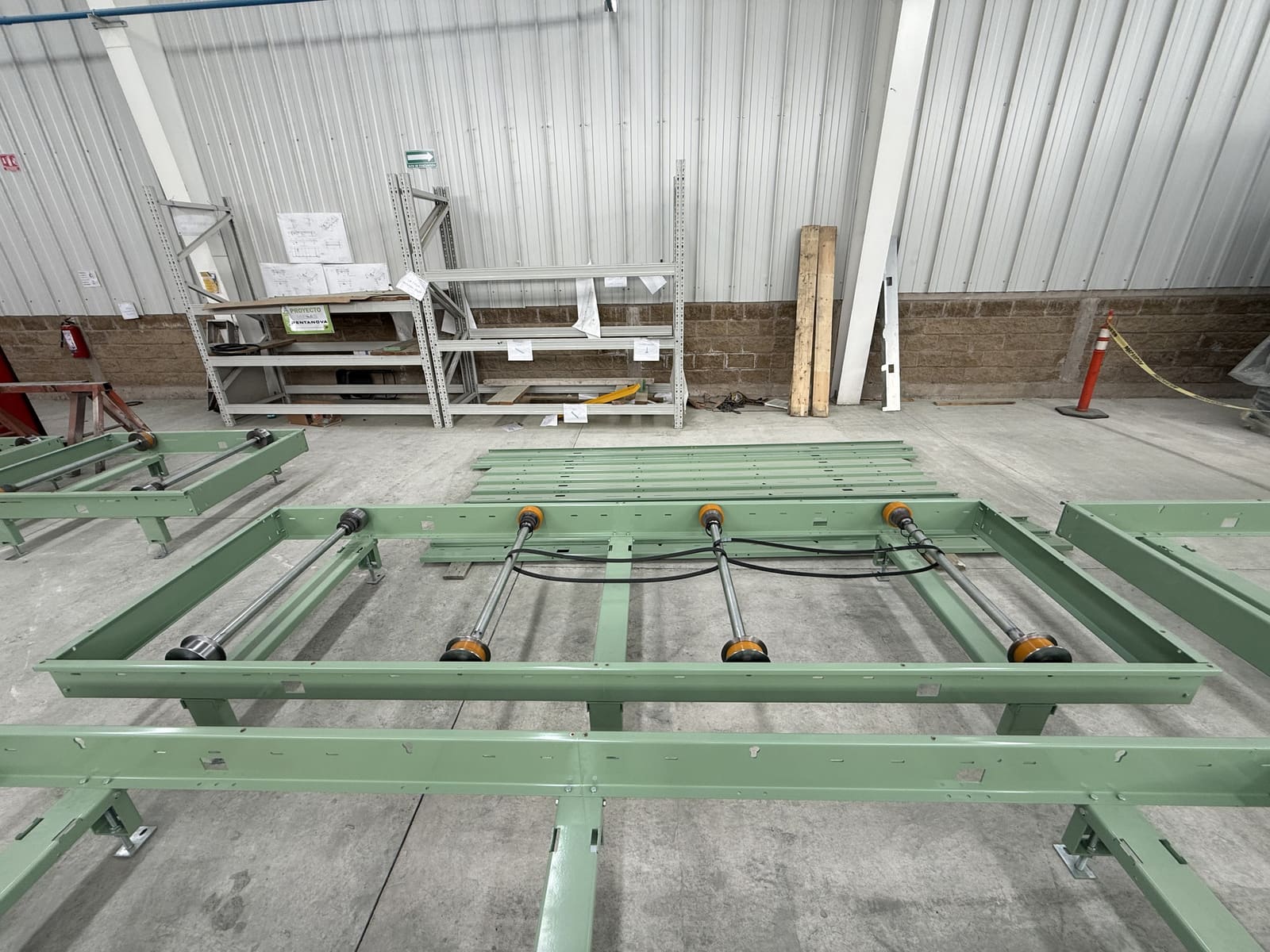 Roller-conveyor frames fabricated in the SPINSA shop