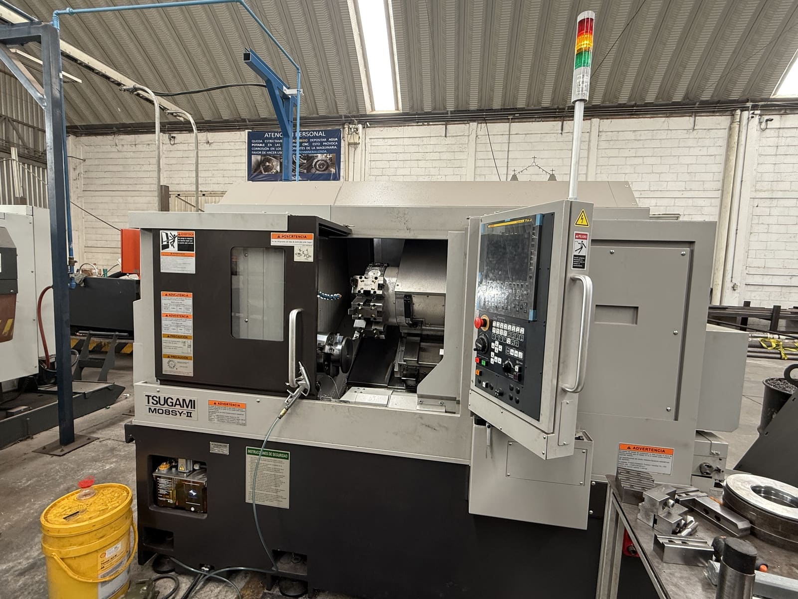 CNC turning center in the shop